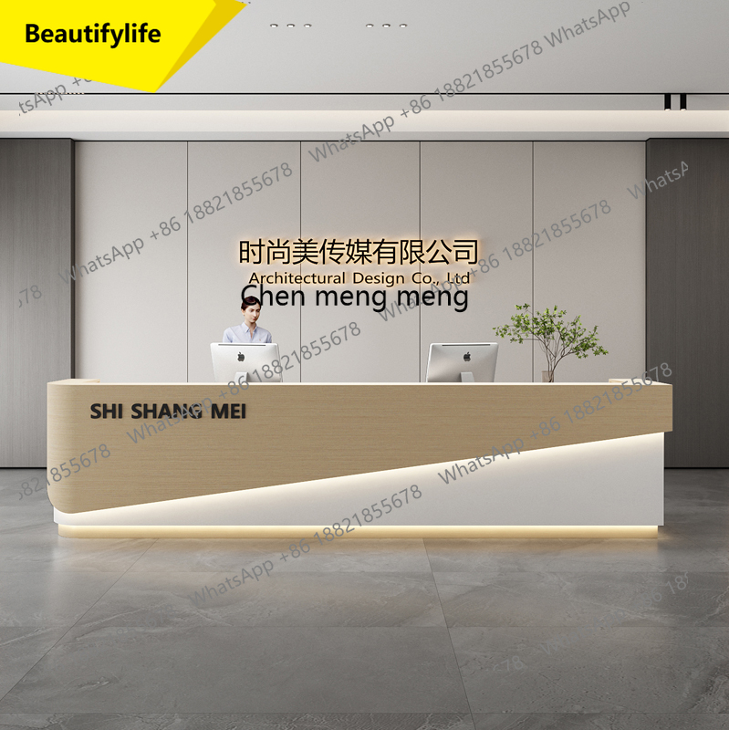 Reception Desk Counter - X188 Простой и современный вестибюль отеля,