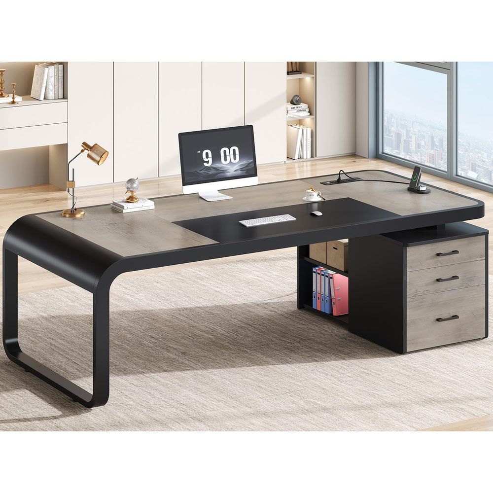 File Cabinet Lateral - Большой серый офисный стол 70.9 с