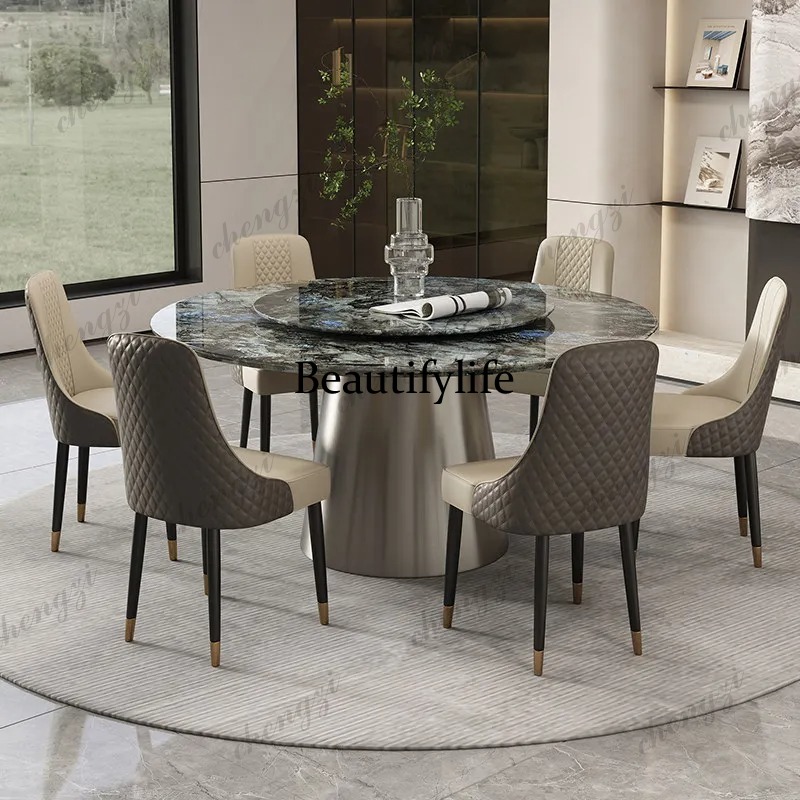 Conference Table Round - Вращающийся современный обеденный стол K182: круглый
