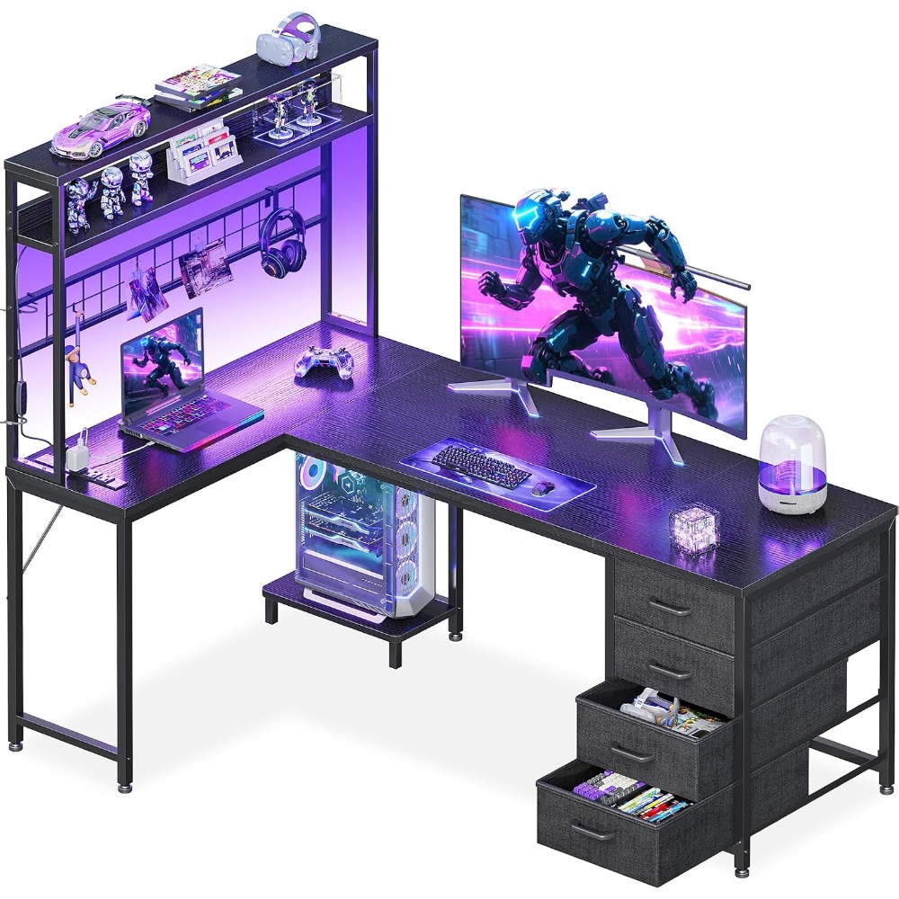Gaming Desk With Hutch - Игровой стол AODK L-образной формы 59