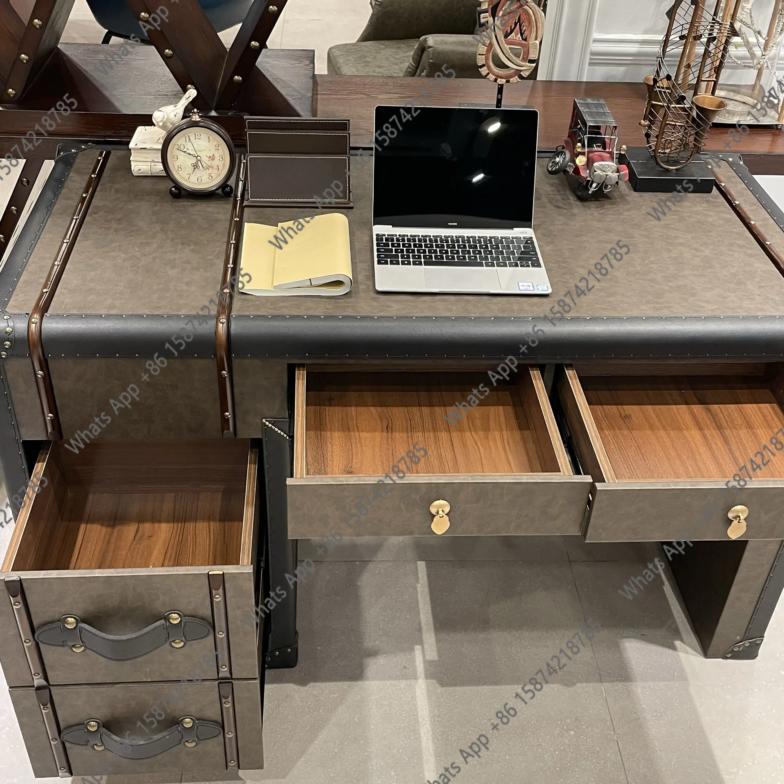 Office Furniture Second Hand - Американский ретро-комплект: Письменный стол руководителя из