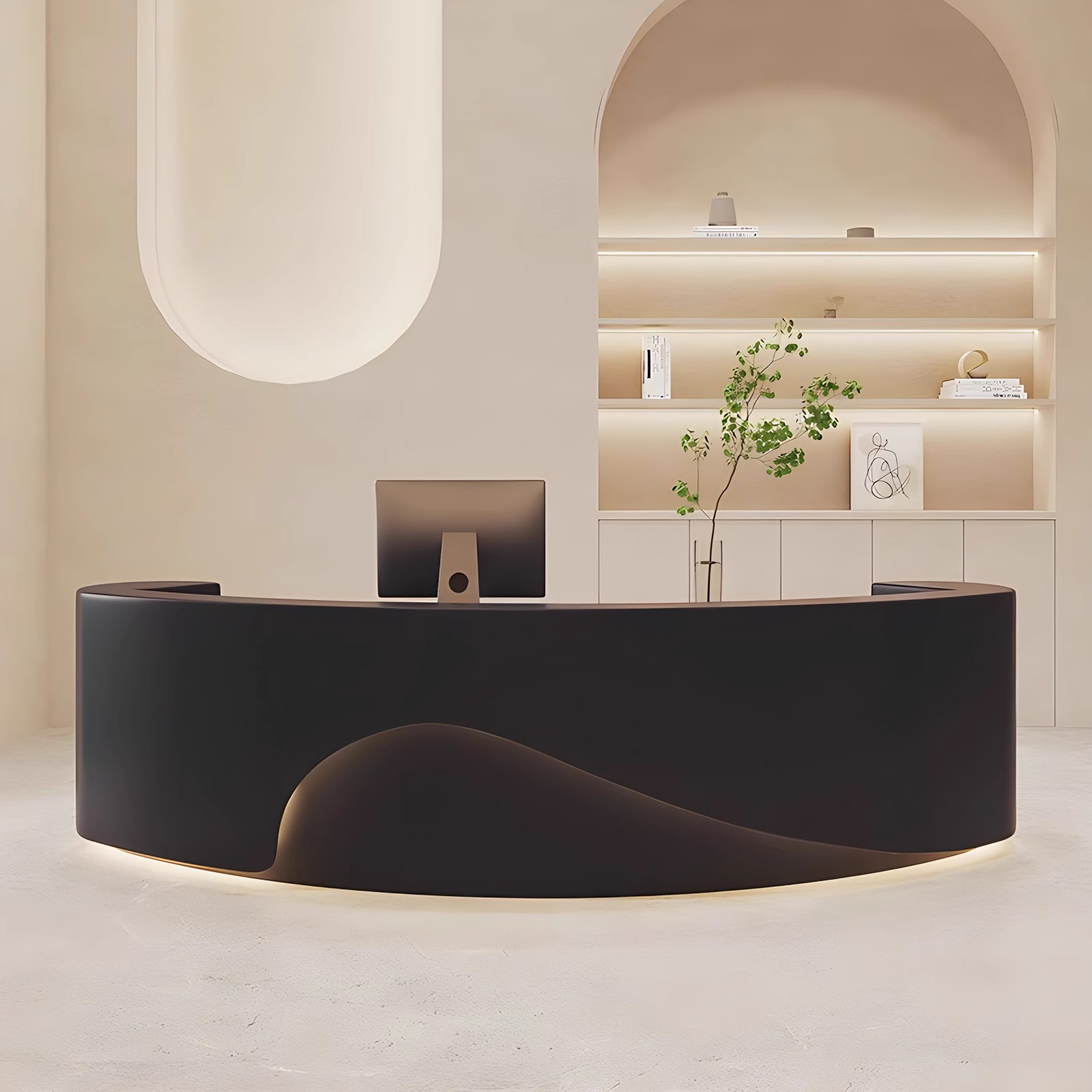 Office Furniture Used For Sale - Черный офисный стол-ресепшн &c: дизайнерская мебель