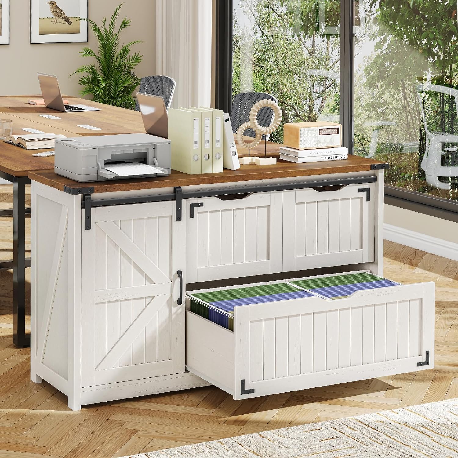 File Cabinet Lateral - Белый шкаф для документов в стиле