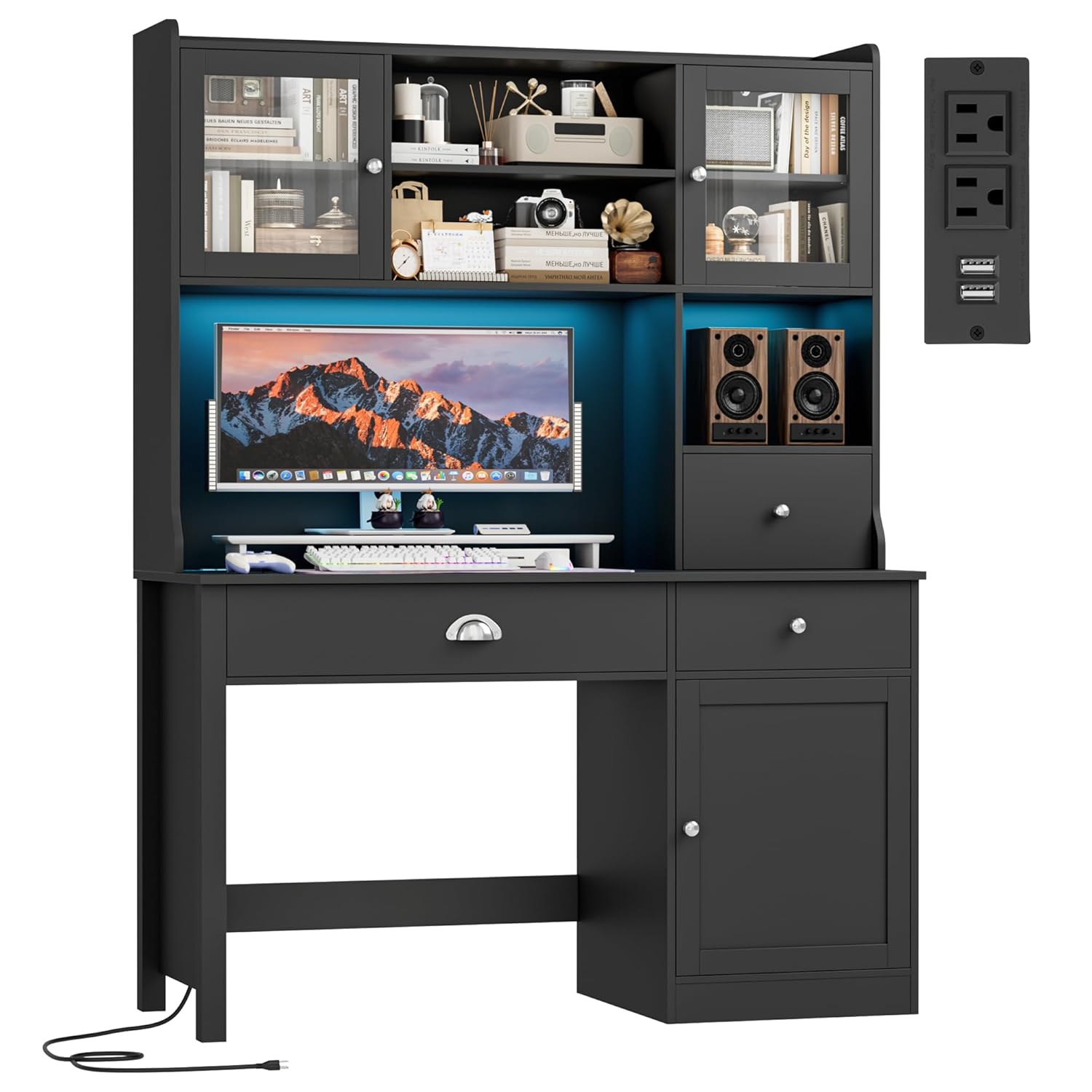 Office Furniture Outlet - Компьютерный стол 65 дюймов с надстройкой,