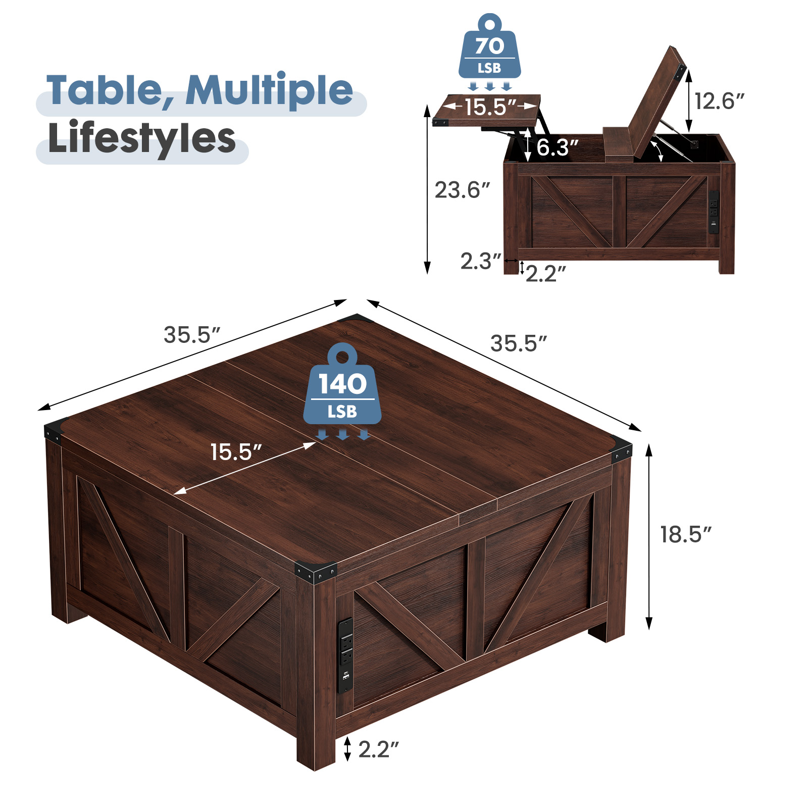 Журнальный столик JHK 35.6IN с – обзор и цена Office Furniture Outlet