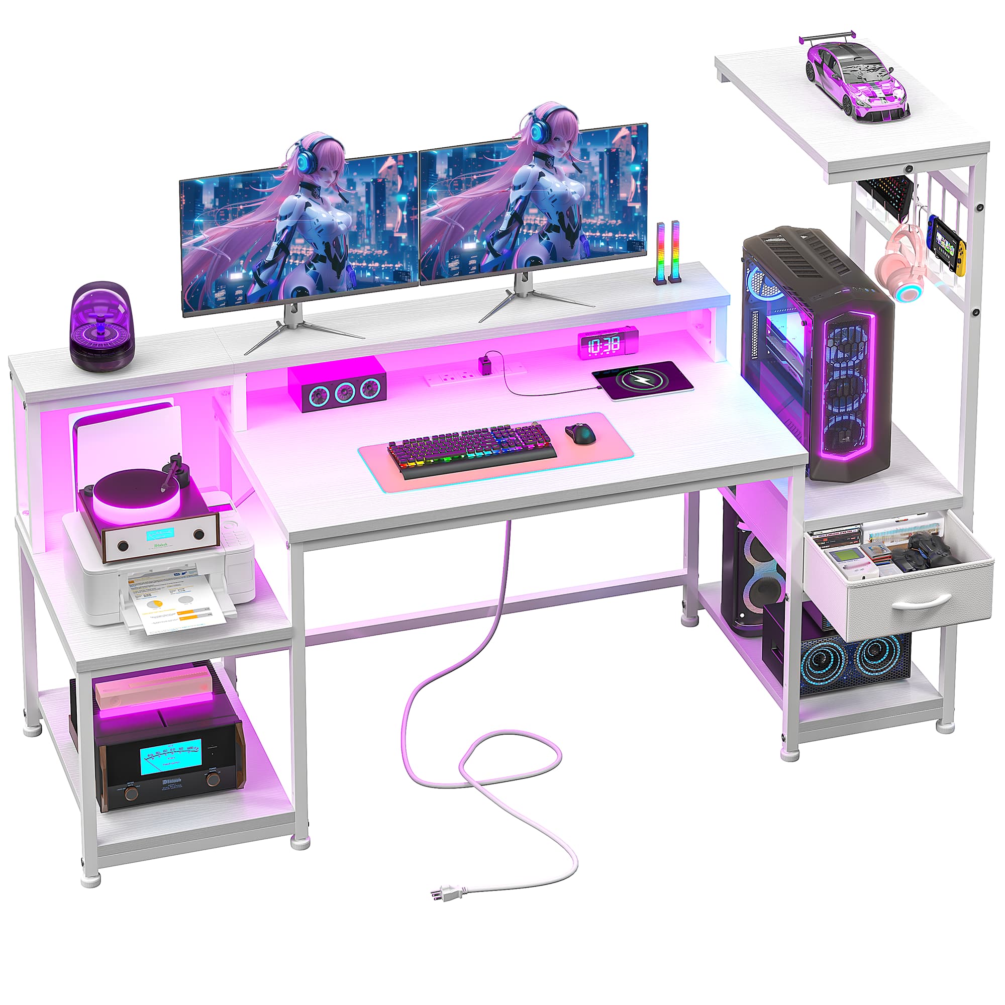Игровой компьютерный стол EnHo – обзор и цена Gaming Desk With Hutch