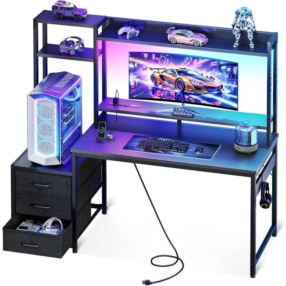 Игровой стол 48 дюймов с навес – обзор и цена Gaming Desk With Hutch