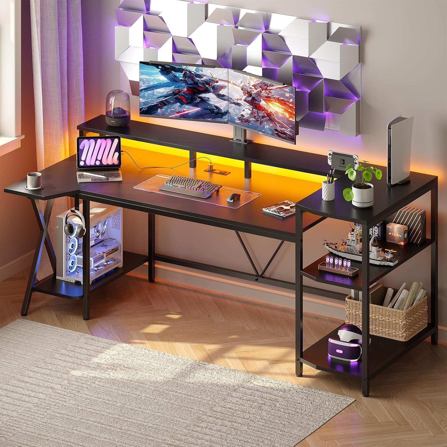 Игровой стол 70,8 дюйма с LED- – обзор и цена Office Furniture Outlet