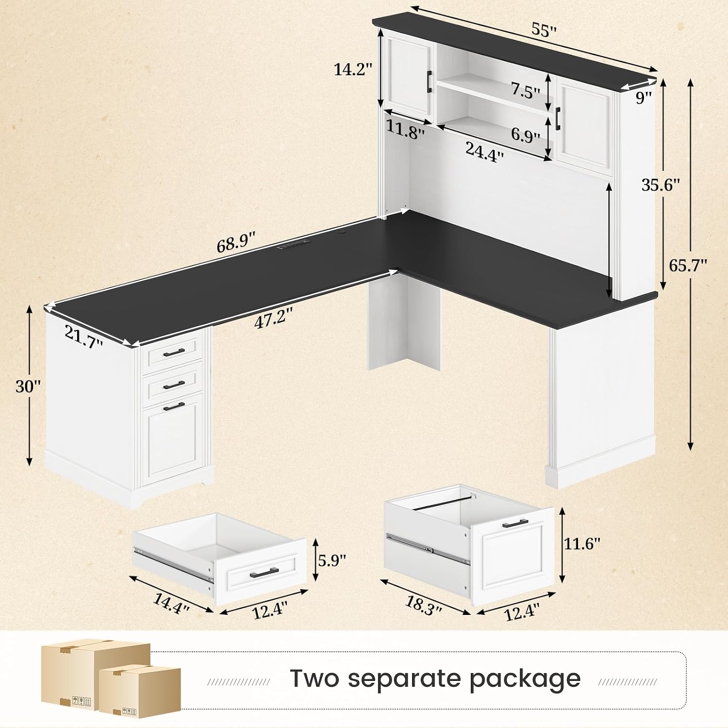 Угловой стол в форме буквы L с – обзор и цена Office Furniture Outlet