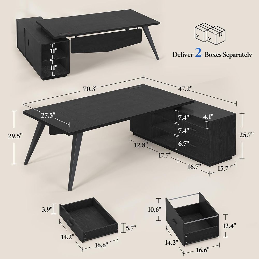 L-образный офисный стол 70.3 с – обзор и цена Office Furniture Outlet