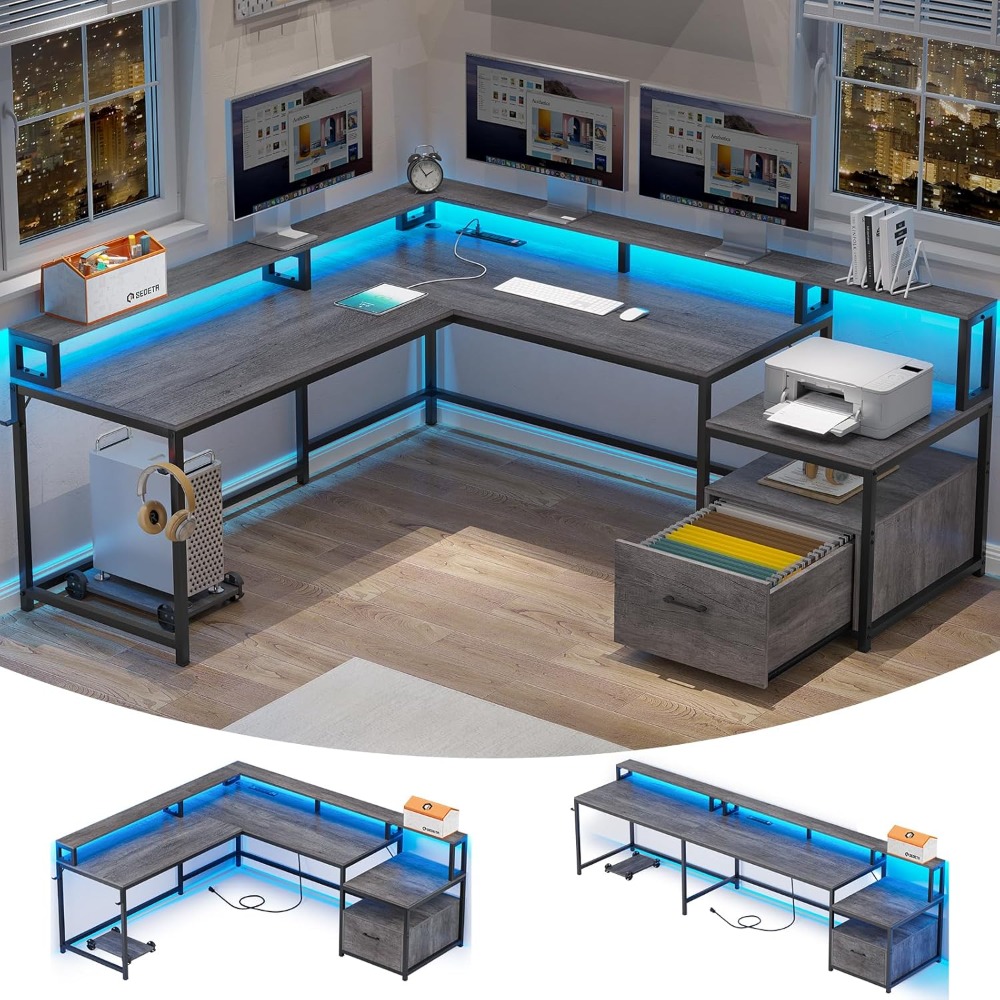 L-образный стол, 66-дюймовый с – обзор и цена Office Furniture Outlet