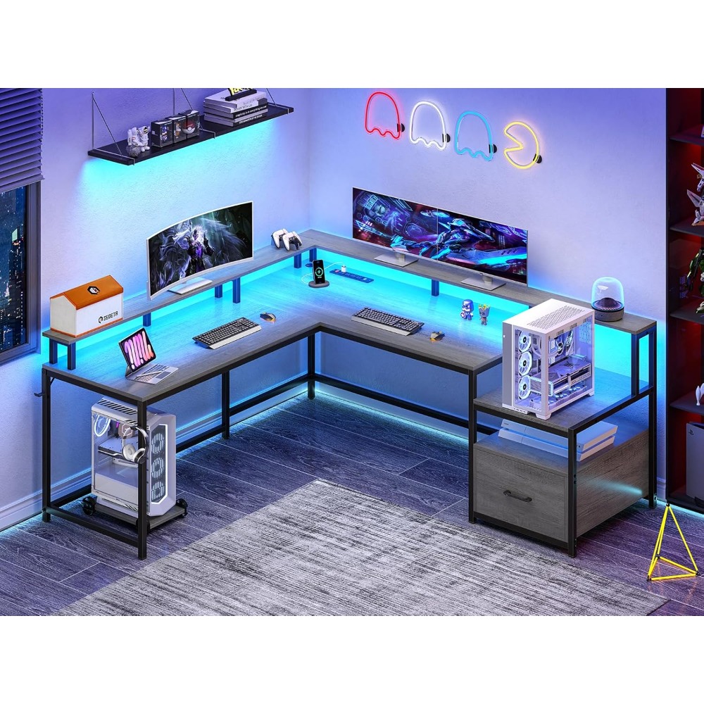 L-образный стол, 66-дюймовый с – обзор и цена Office Furniture Outlet