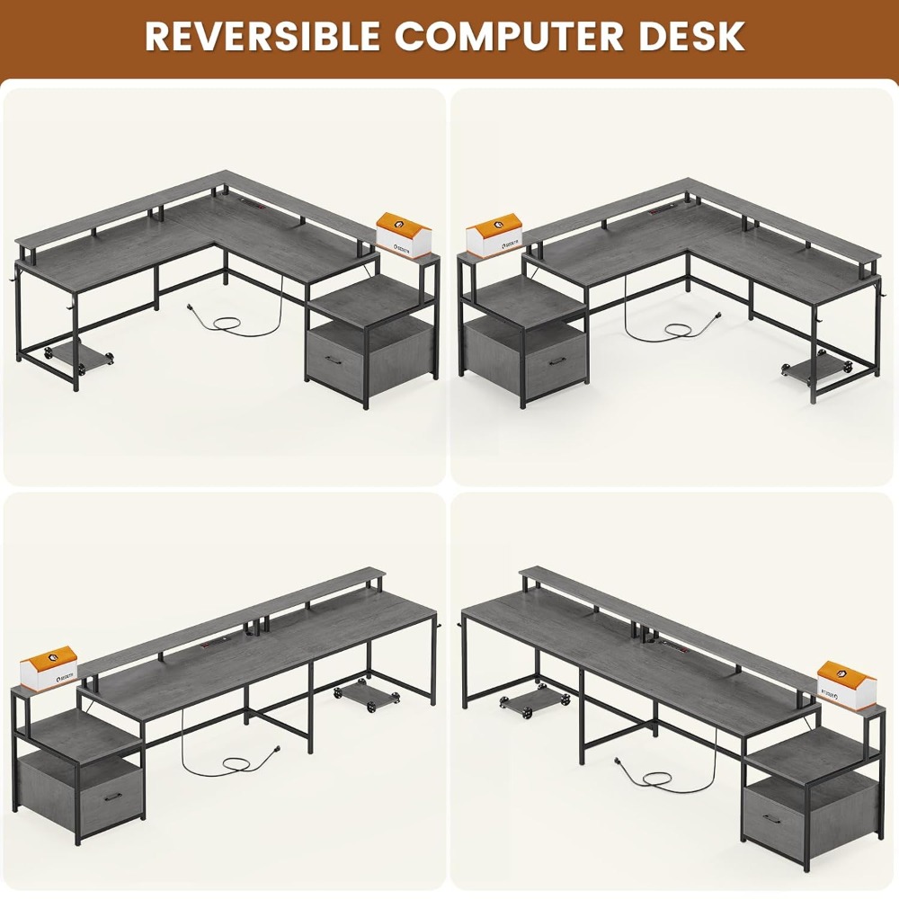 L-образный стол, 66-дюймовый с – обзор и цена Office Furniture Outlet