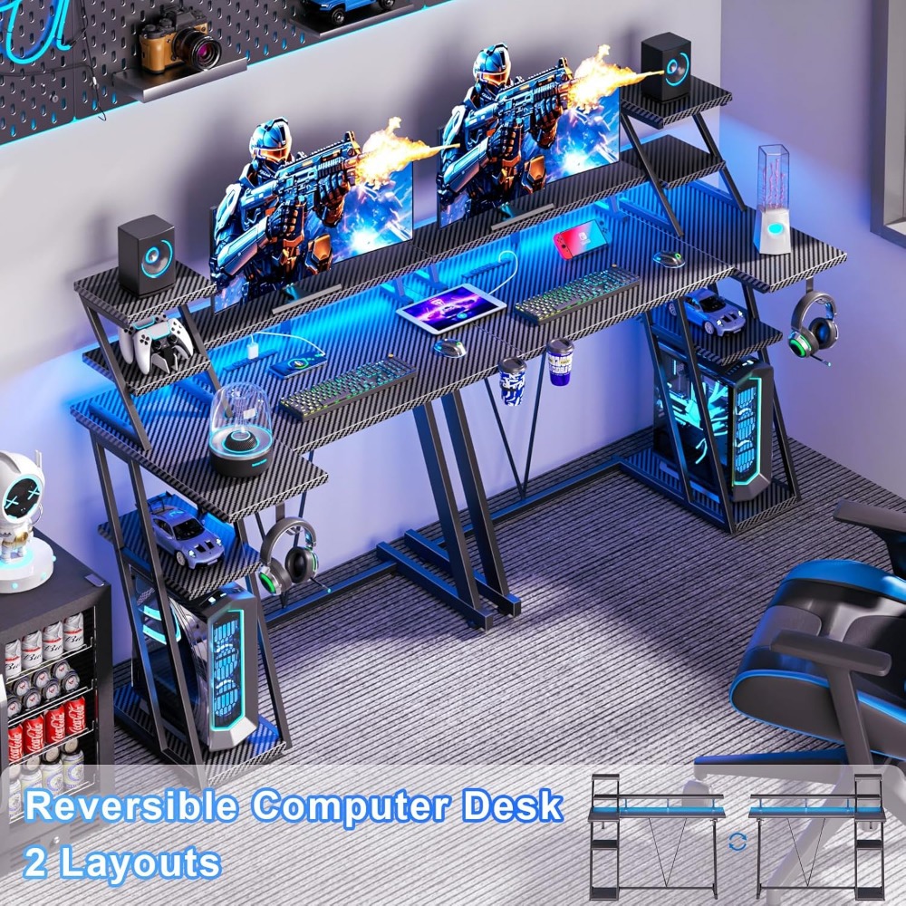39-дюймовый игровой стол преми – обзор и цена Gaming Desk With Hutch