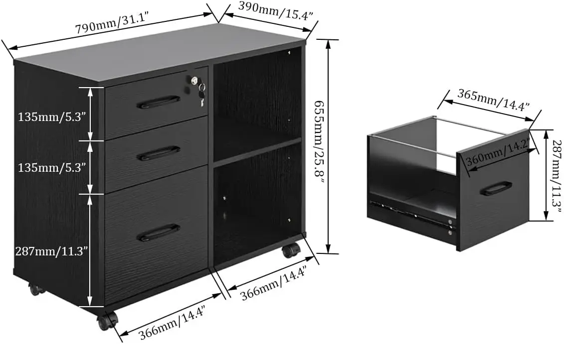 Офисный шкаф для документов с  – обзор и цена File Cabinet Lateral