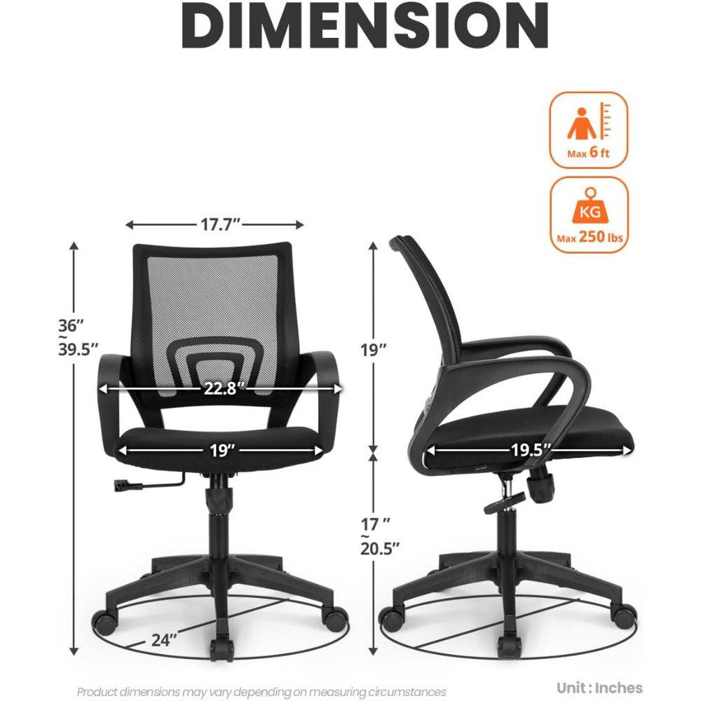 Черное сетчатое игровое офисно – обзор и цена Task Chair Mid Back