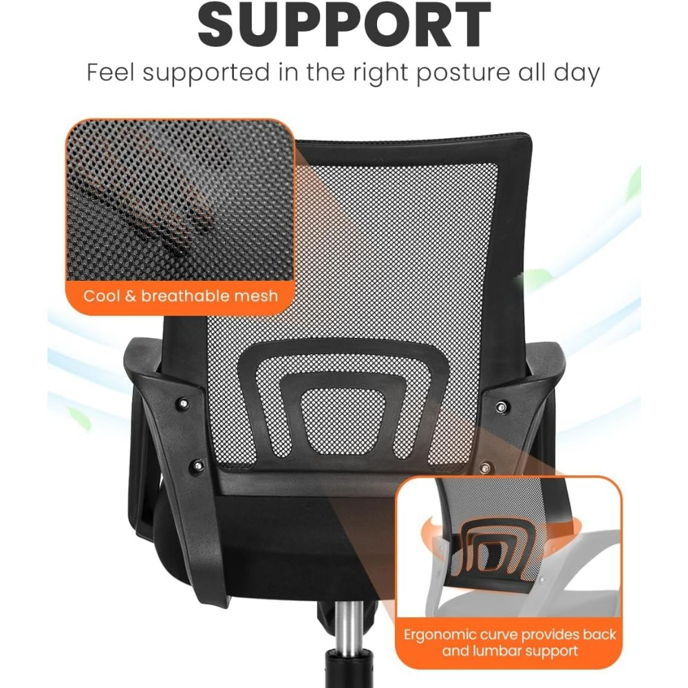 Черное сетчатое игровое офисно – обзор и цена Task Chair Mid Back