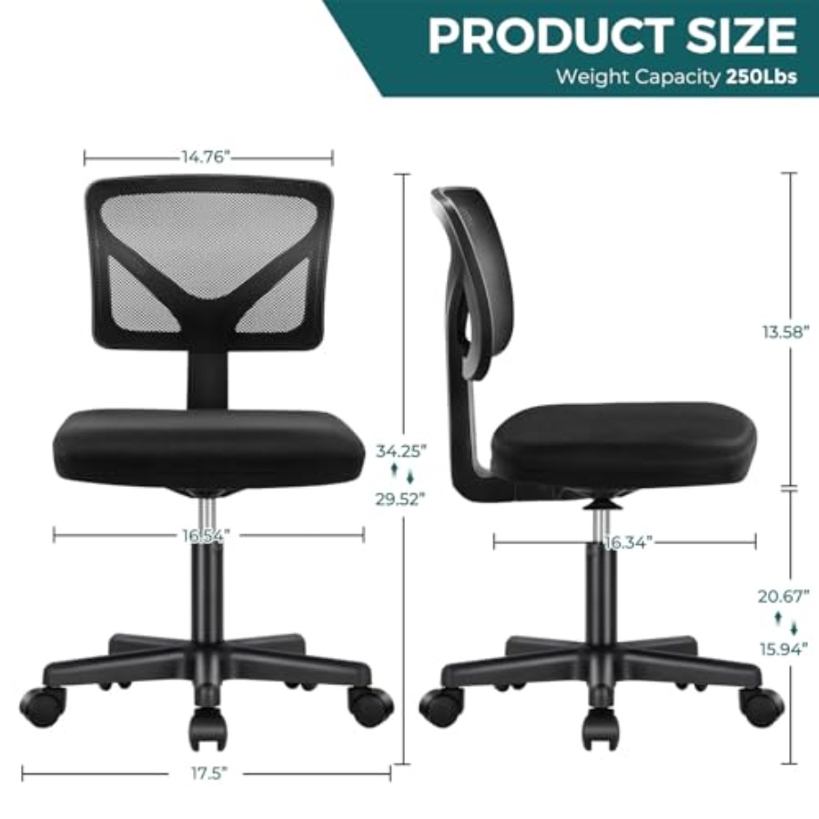 Маленький офисный стул без под – обзор и цена Task Chair Mid Back